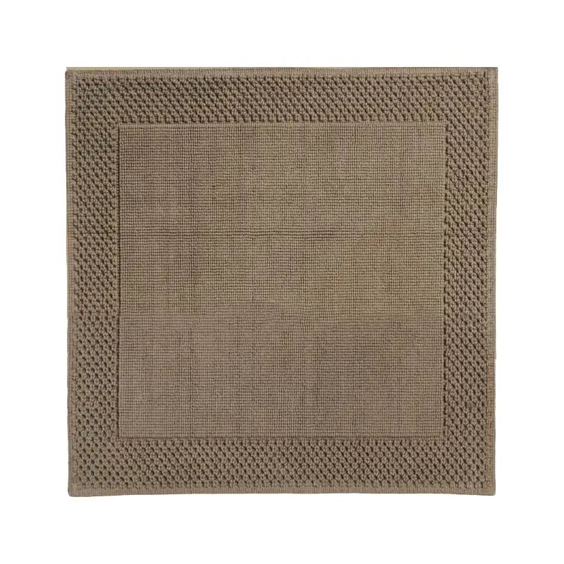 Badvorleger quadratisch 60x60 cm in Bronze – AQUANOVA Yuma Badteppich dunkel