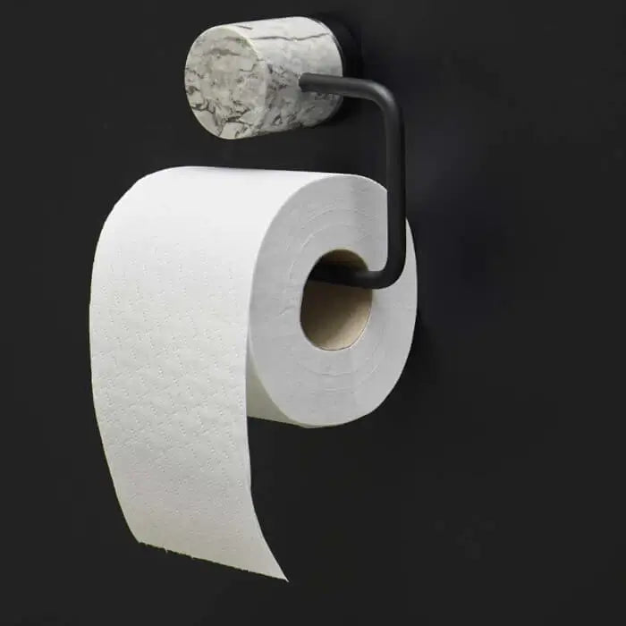 Toilettenpapierhalter aus Nero Marmor – edles Badezimmer Accessoire