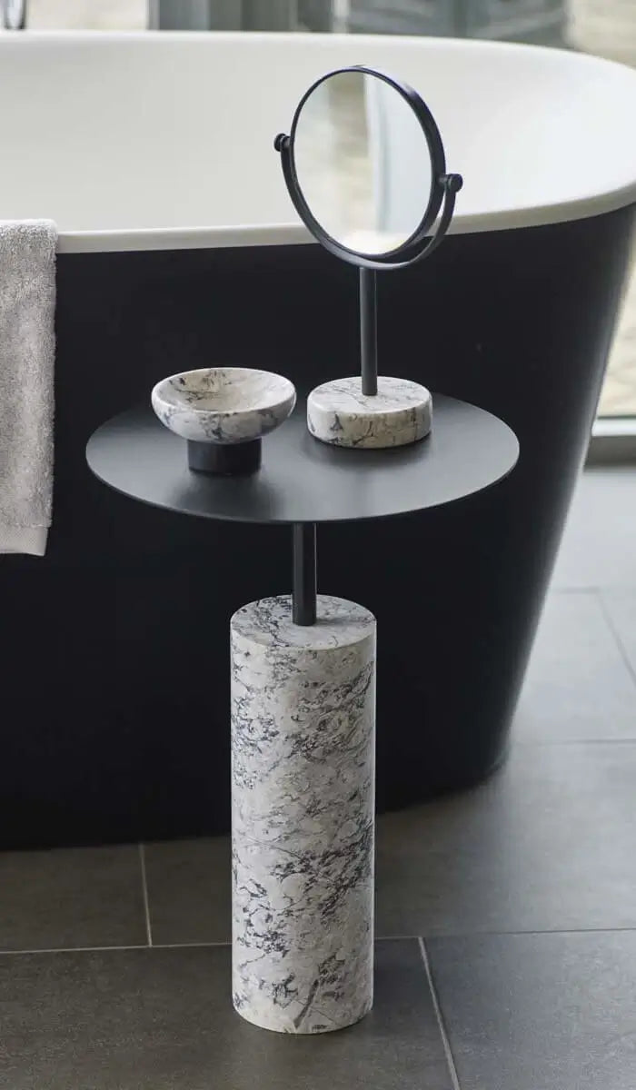 Weißer Marmor Beistelltisch Nero – stilvolles Design für jedes Zimmer