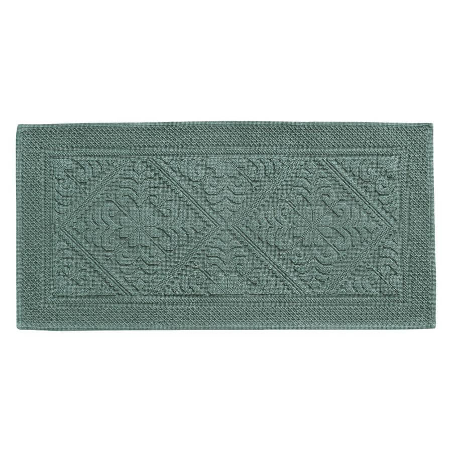 baumwoll-vorleger-laeufer-bad-flur-schlafzimmer-relifen-muster-grey-gruen-enzo