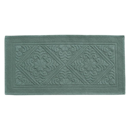 baumwoll-vorleger-laeufer-bad-flur-schlafzimmer-relifen-muster-grey-gruen-enzo