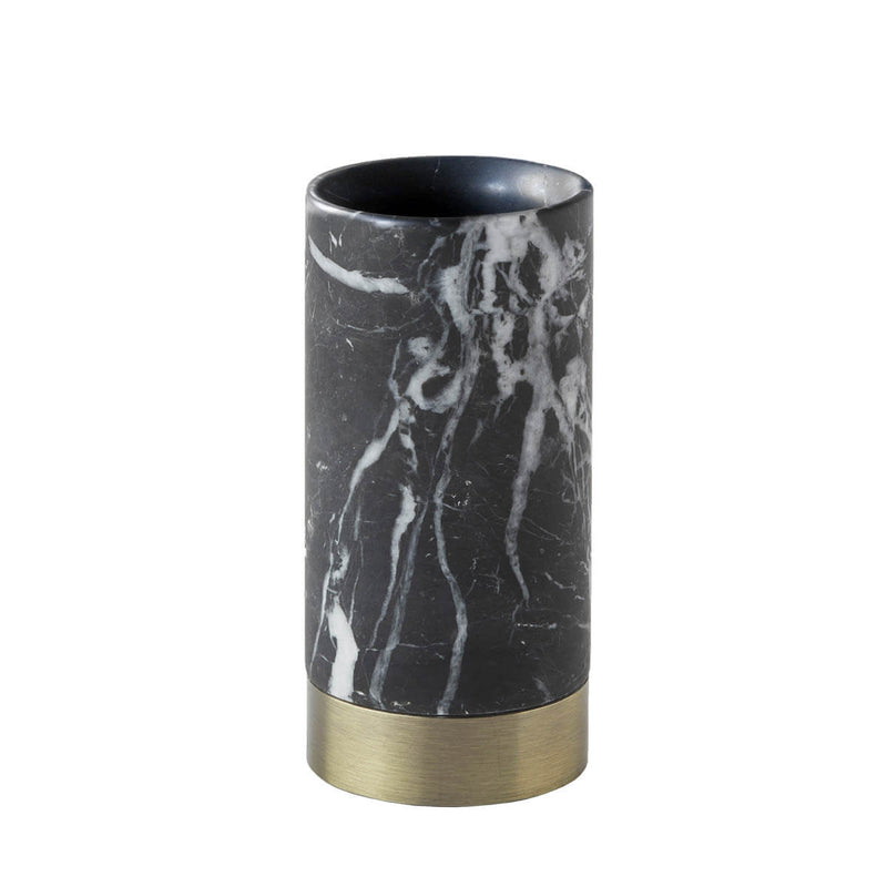 Marmor Badaccessoires Schwarz Gold – Aquanova Nero – Zahnputzbecher