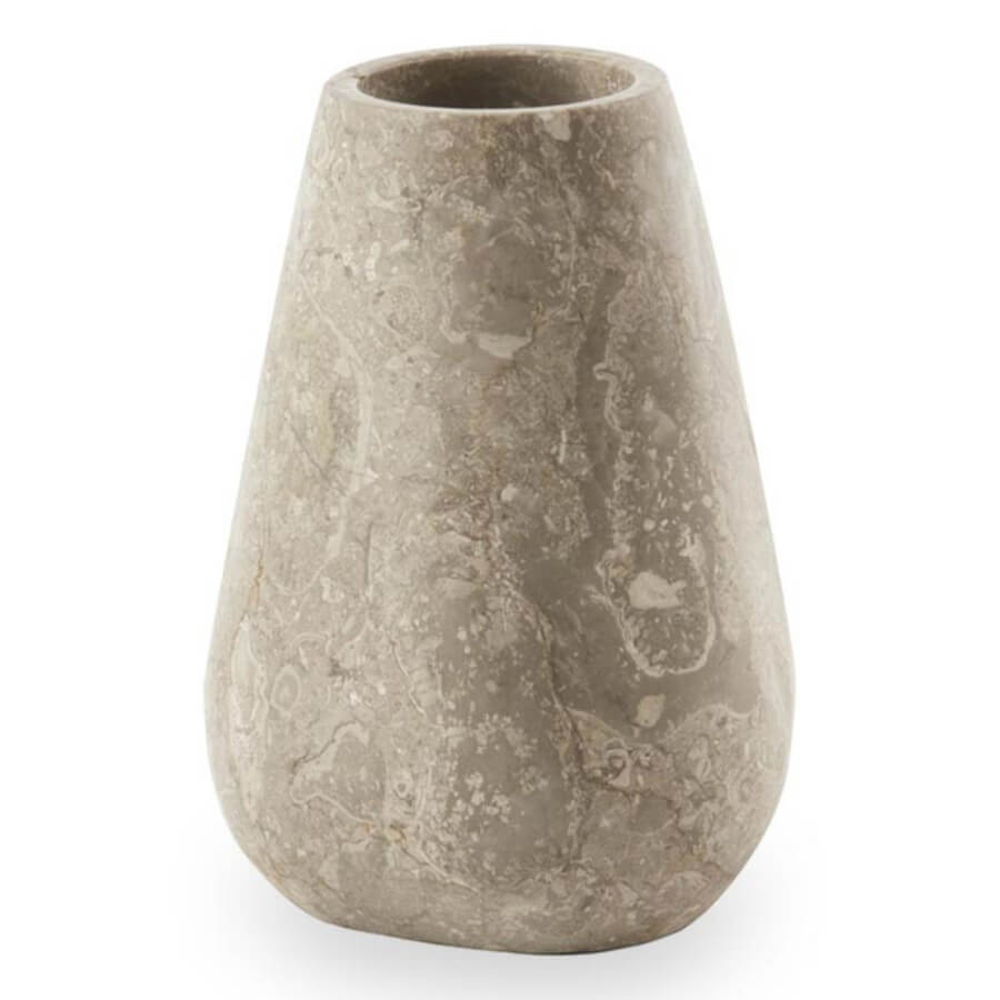 Becher oder Zahnputzbecher aus Marmor, Farbe Beige, Modell Conor von Aquanova.
