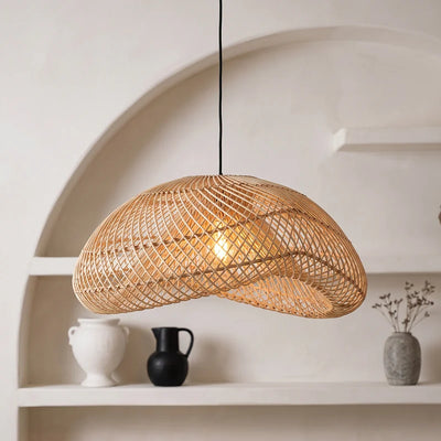 Boho Hängeleuchte Rattan – Labyrinth