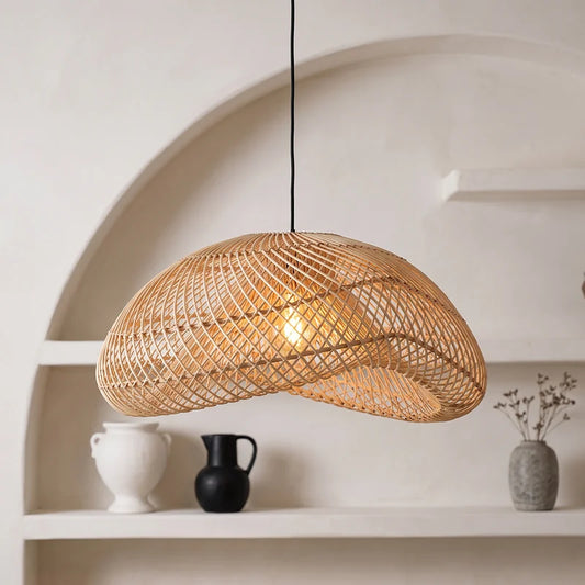 Boho Hängeleuchte Rattan – Labyrinth