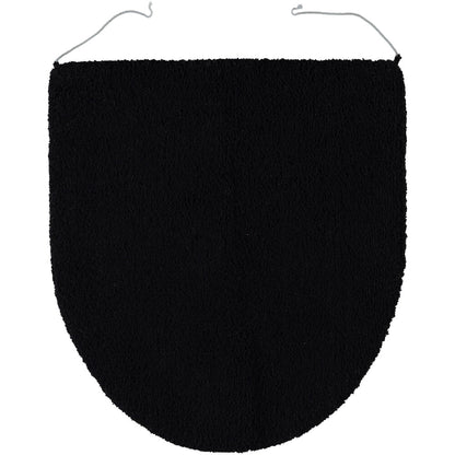 Rhomtuft Square Aspect Deckelbezug in Schwarz: Passender Bezug für Ihren Toilettendeckel.