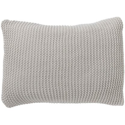 Gemütlicher Kissenbezug mit Strickmuster in Grau und Beige, 50x50cm, von Ponza House of Style.