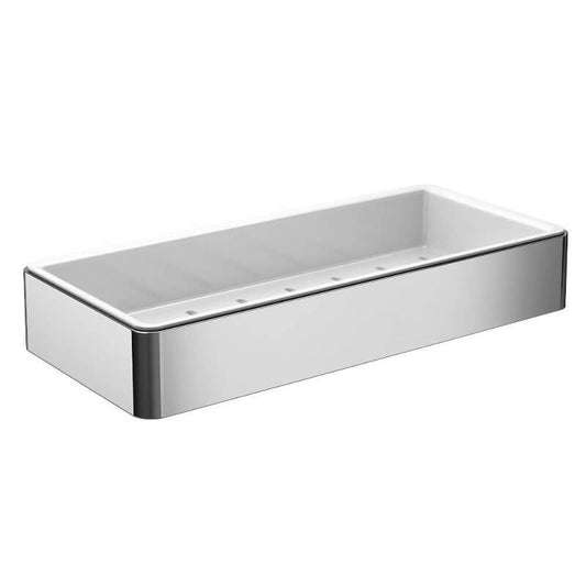 Emco Günstige, rostfreie Duschablage/Duschkorb in strahlendem Weiß: Schlichte Funktionalität für Ihre Dusche.