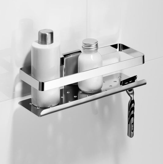Ordnung und Platz in der Dusche mit dem Eck-Duschkorb: Der Eck-Duschkorb sorgt für Ordnung und schafft Platz in der Dusche.