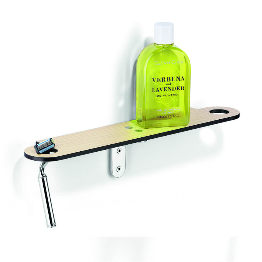 Duschregal Holzoptik/Duschablage Slimbord modern Giese (30961), stilvolle Aufbewahrung für die Dusche.