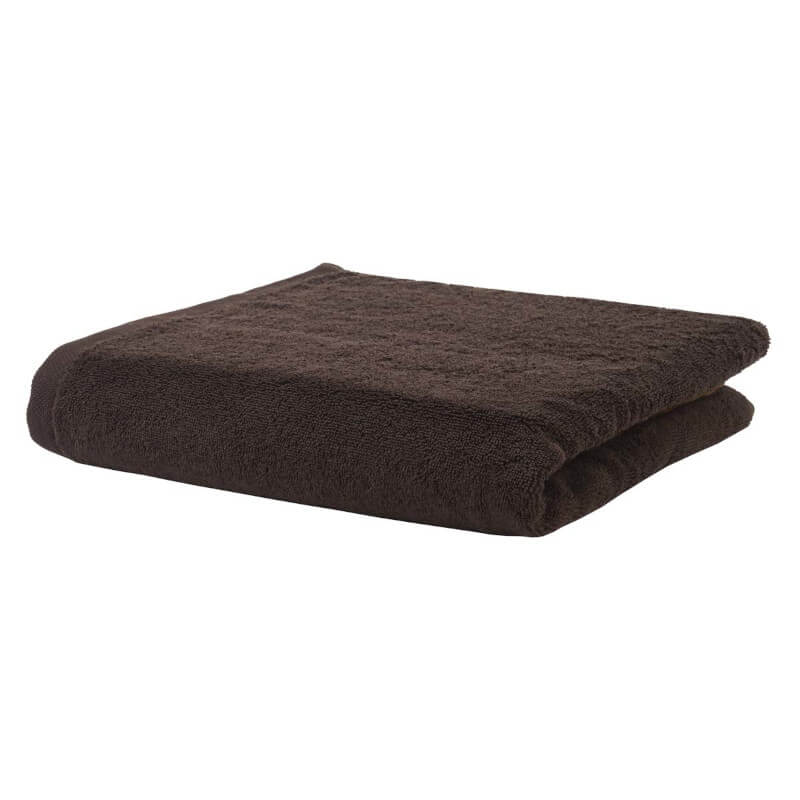 Hochwertiges Aquanova London Duschtuch aus weicher, saugstarker Baumwolle in elegantem Dunkelbraun (Pecan).
