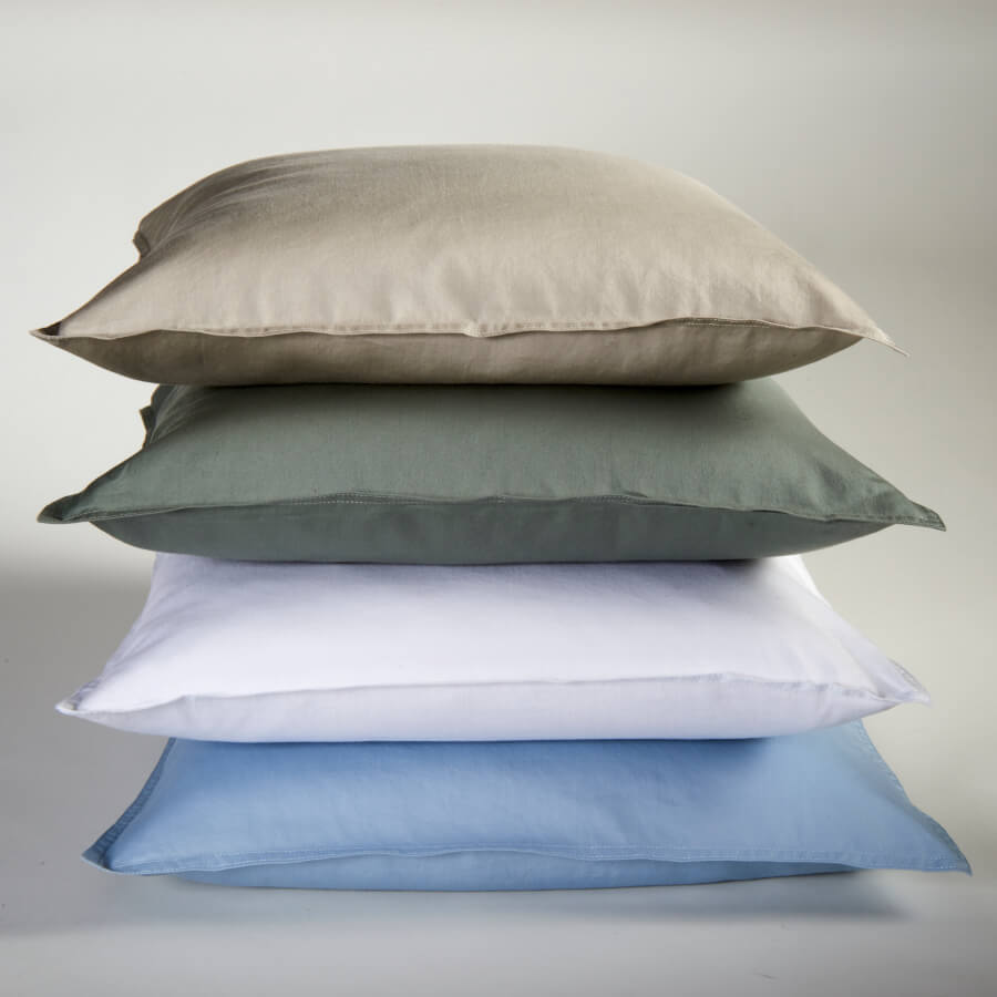Kahle Bari Edle Baumwollsatin-Bettwäsche, Weiß, Khaki, Jade, Blau: Hochwertige Bettwäsche für Ihr Schlafzimmer.