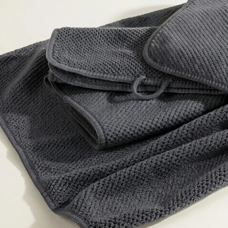Handtücher Bee Waffle – 2 x Gästetuch 30 x 50 cm / dunkel-grau