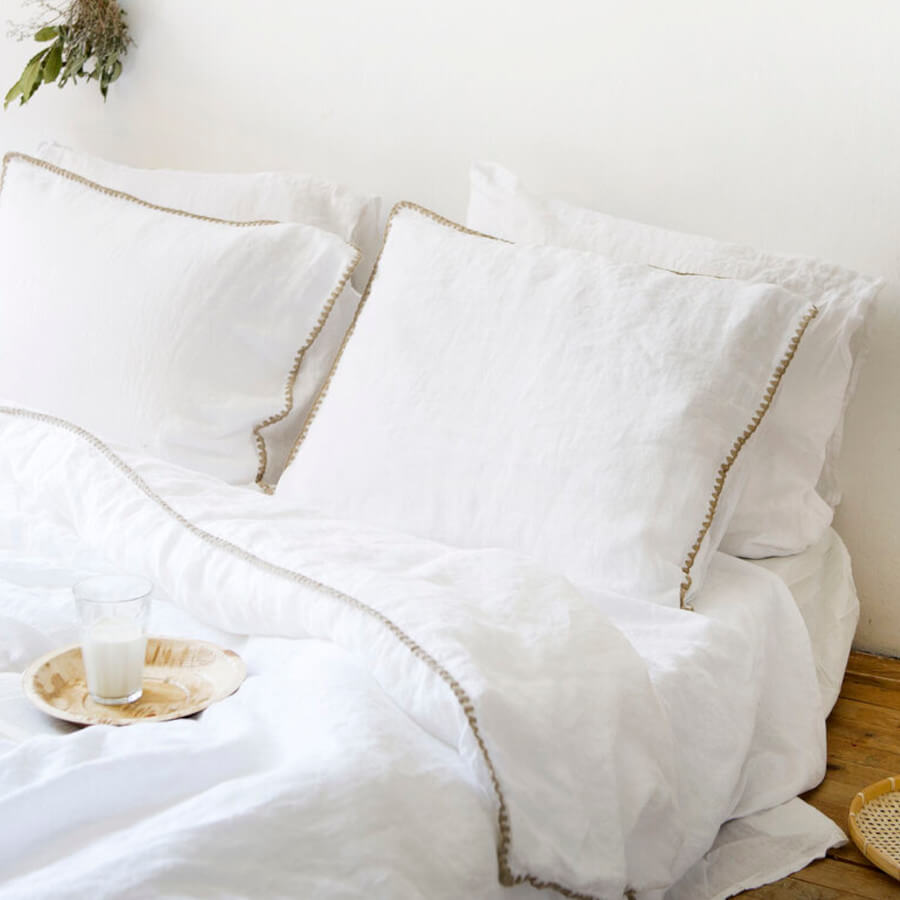 Passion for Linen Felice Edle Leinen-Bettwäsche mit Festonsaum: Hochwertige Bettwäsche für Ihr Schlafzimmer.