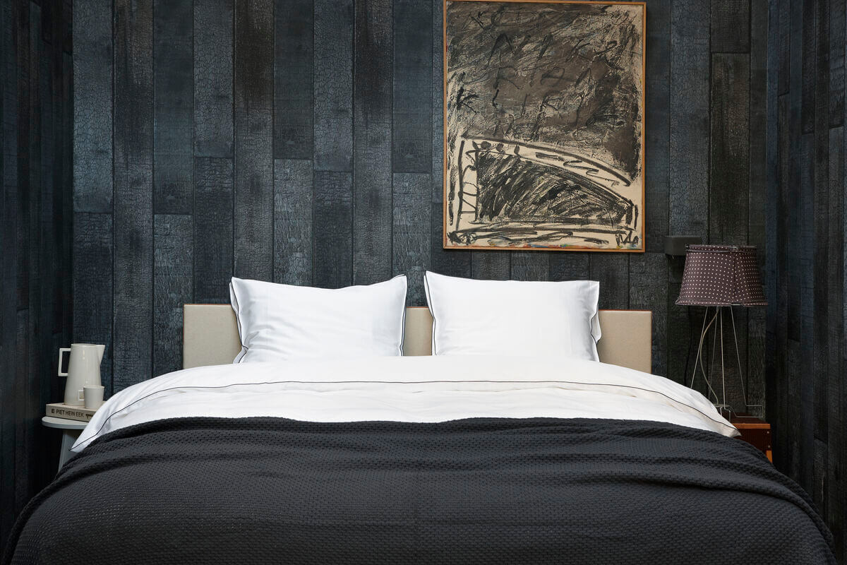 House of Style Rimini Edle Bettwäsche mit Stickkante, Satin-Baumwolle, Schwarz: Elegante Bettwäsche für Ihr Schlafzimmer.