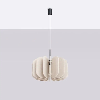 Moderne Pendelleuchte aus Filz in Beige für stilvolle Wohnräume