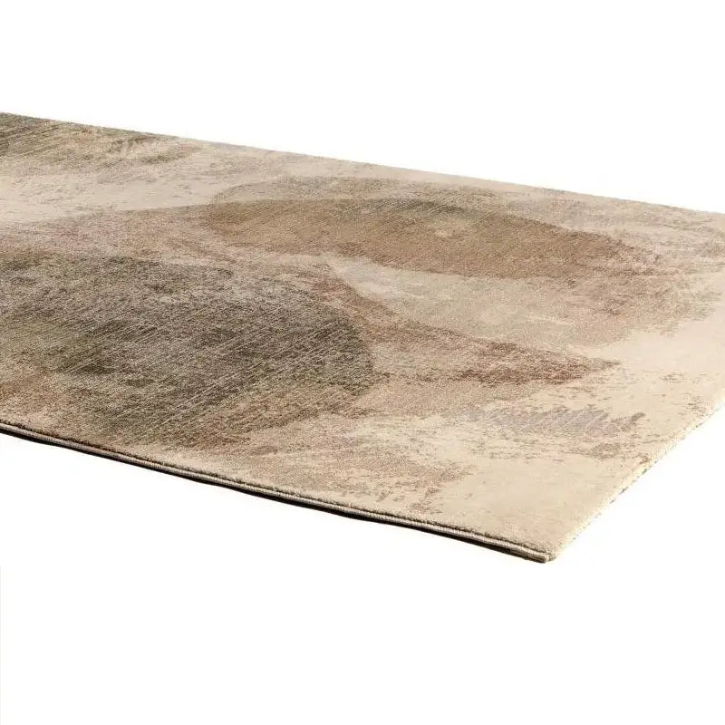 Gemusterter Jacquard Teppich Aloyse in Bronze aus recyceltem Polyester