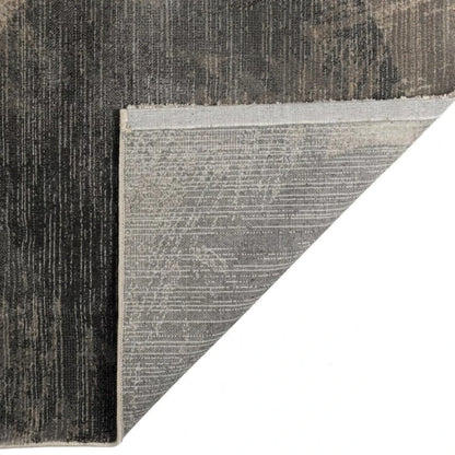 Detailaufnahme des Jacquard-Musters des Teppichs Aloyse in Steel