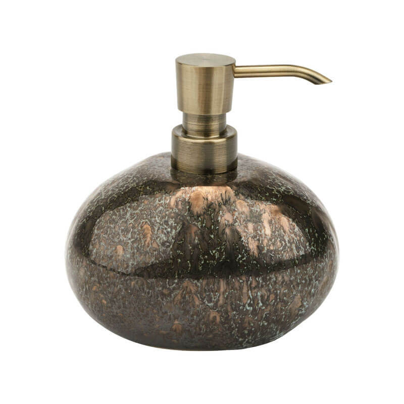 Aquanova Ugo Flüssigseifenspender in Vintage Bronze: Stilvoller Spender für ein edles Badezimmer.