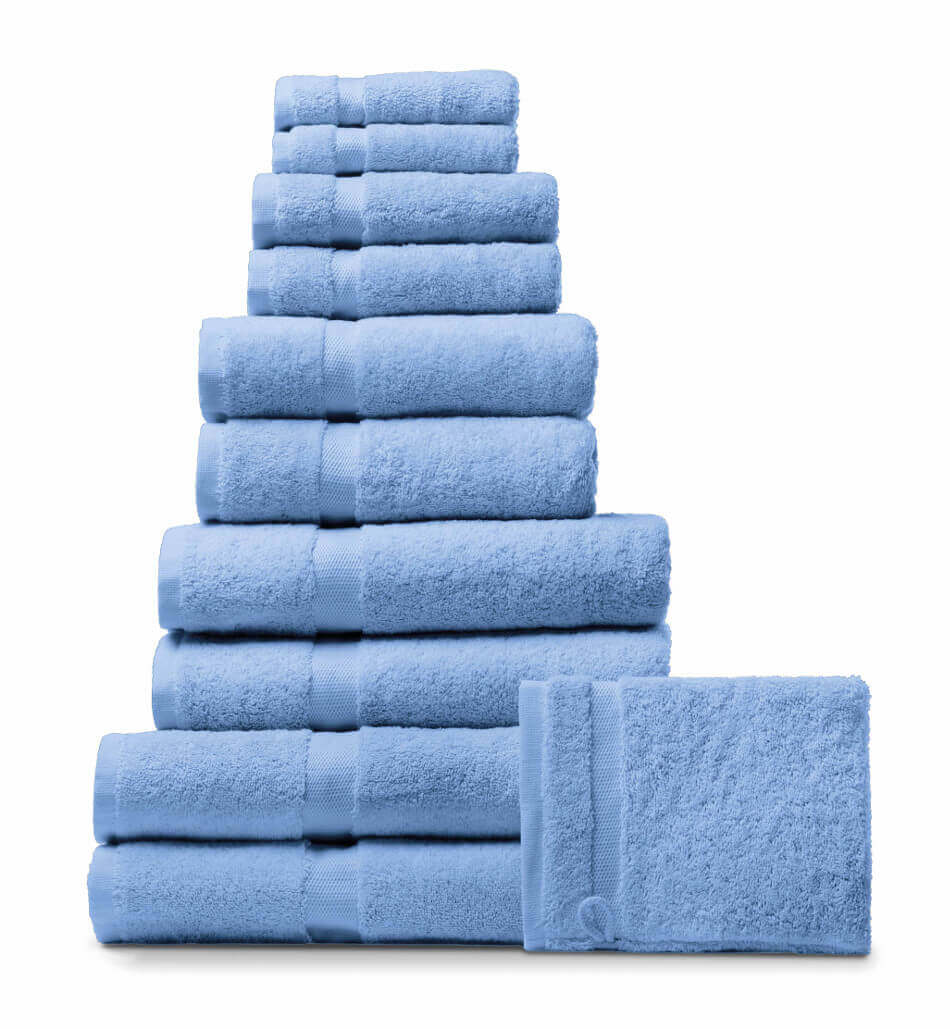 Flusenfreies Handtuch Princess in Aqua – weiches und saugstarkes Baumwollhandtuch für ein stilvolles Badezimmer.