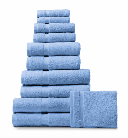 Flusenfreies Handtuch Princess in Aqua – weiches und saugstarkes Baumwollhandtuch für ein stilvolles Badezimmer.