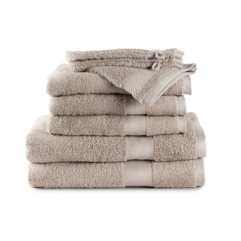 Hochwertige Frottee-Handtücher in Beige – Serie Royal aus Baumwolle mit Hotelqualität