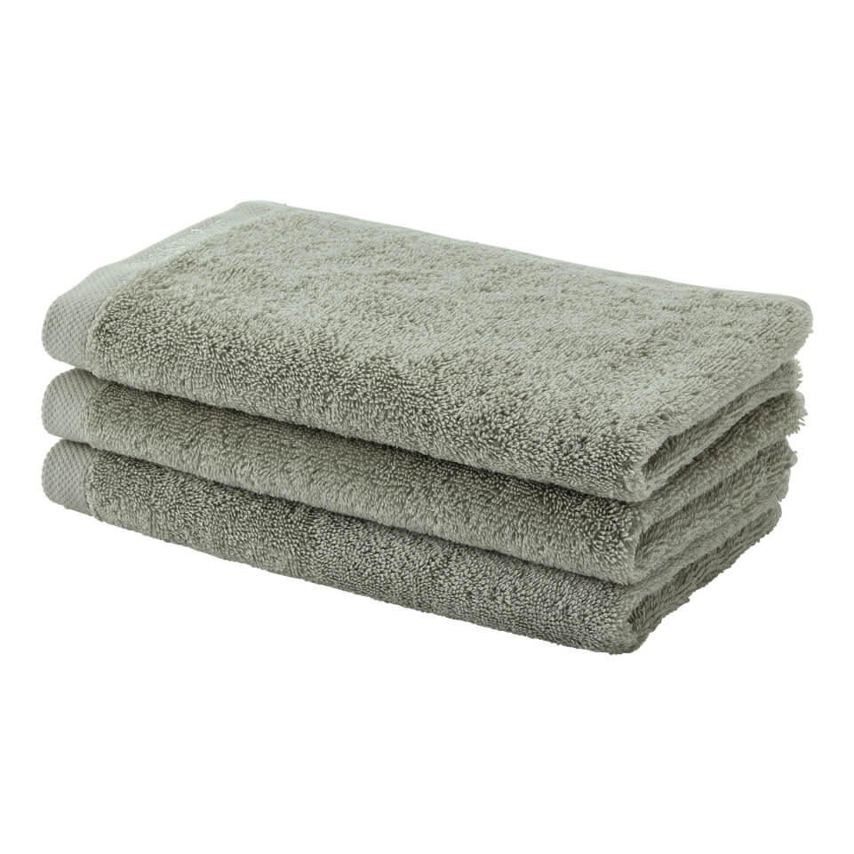 Gästehandtuch-Set London in Thyme von Aquanova aus weicher Baumwolle – ideal für ein stilvolles Badezimmer und Gäste-WC.