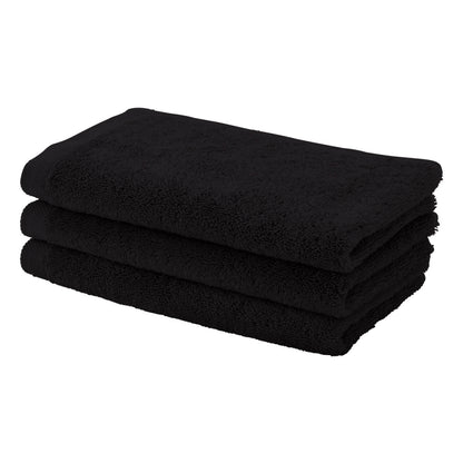 Gästehandtuch/Gästehandtücher Set London von Aquanova in Schwarz, elegant und hochwertig für Ihre Gäste.