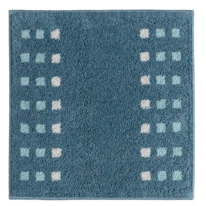 Gemusterter Hochflor WC Vorleger in Ocean Blau – rutschfester, pflegeleichter Badteppich Brica für dein Badezimmer.