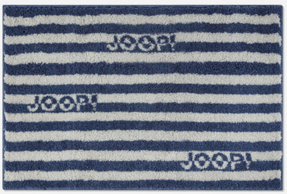 Luxuriöser Joop Badteppich Split in Ocean Blau mit weichem Flor und eleganten Streifen für stilvolle Bäder