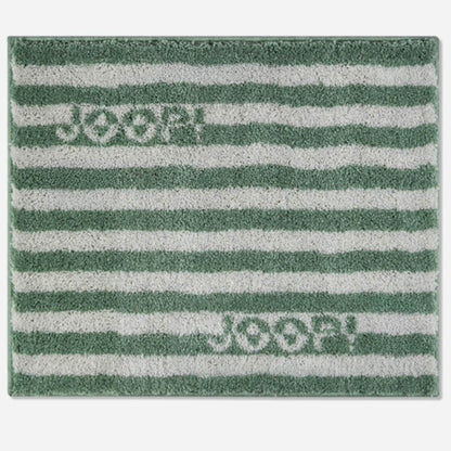 Hochwertiger Joop Badvorleger in Pinie Grün mit Streifen und weichem Flor für elegante WC- und Badezimmergestaltung