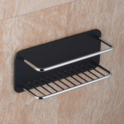 Giese Duschkorb zum Kleben, ohne Bohren, modern, hochwertig, Schwarz: Praktische Ablage für Ihre Dusche.