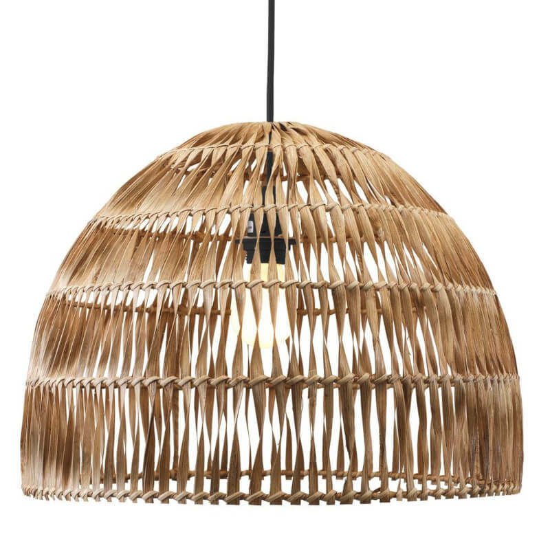 Hängelampe "Lace": Die große ausgefallene Rattan-Pendelleuchte (46cm) ist eine stilvolle Leuchte.