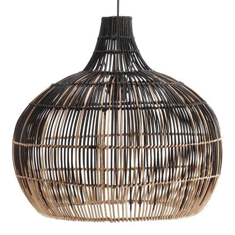 Rattan-Deckenlampe "Martha" von PR Home: Die große Deckenlampe (50cm) für den Esstisch ist eine stilvolle Leuchte.