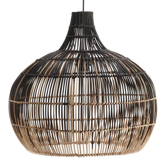 Rattan-Deckenlampe "Martha" von PR Home: Die große Deckenlampe (50cm) für den Esstisch ist eine stilvolle Leuchte.