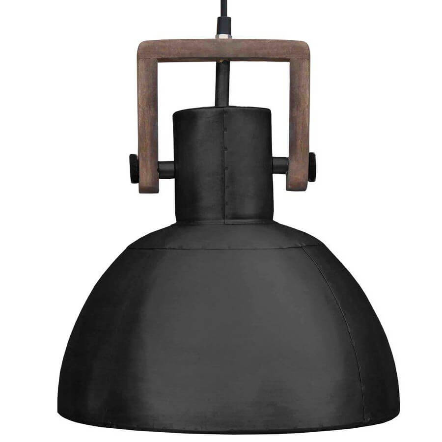Große Hängelampe im Industrie-Look: Die Metall-Pendelleuchte "Ashby" von PR Home in Schwarz ist ein stilvoller Blickfang.