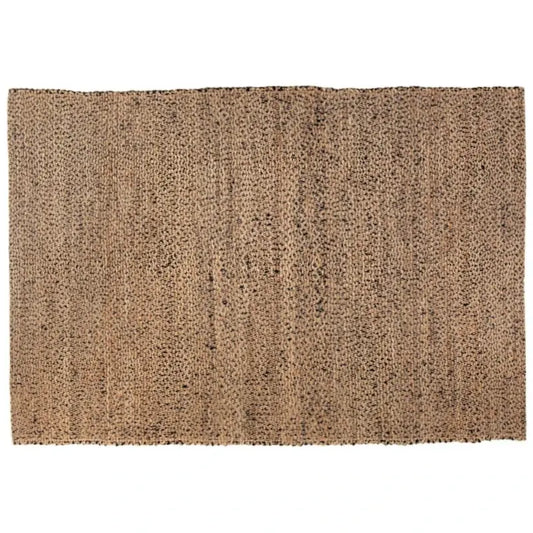 Jute Teppich Elliot in Carbon – melierte Naturfaser in Natur und Schwarz