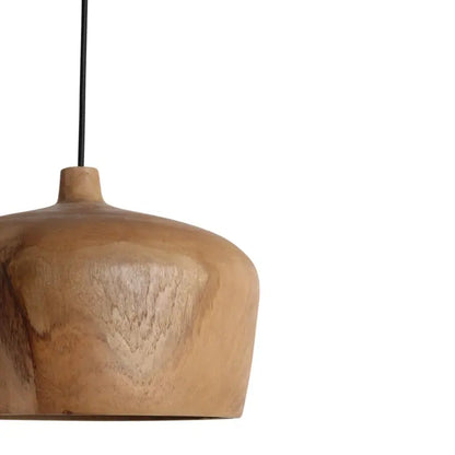 Deckenleuchte aus Holz Sirocco Dome – elegante Holzlampe mit rundem Design für Ess- und Wohnbereich