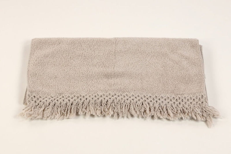 Schöne Handtücher aus Baumwolle Carine – 2 x Gästetuch 30 x 50 cm / sand
