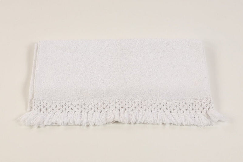 Schöne Handtücher aus Baumwolle Carine – 2 x Gästetuch 30 x 50 cm / weiß