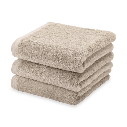 Handtuch-Set London in Leinen von Aquanova aus weicher Baumwolle – saugstark und ideal für ein stilvolles Badezimmer.