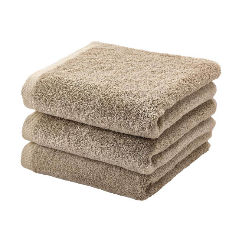 Hochwertiges Aquanova London Handtuch-Set aus Baumwolle in zartem Almond-Farbton.