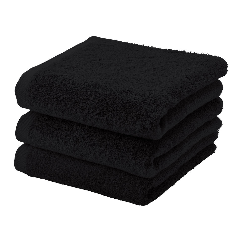Handtuch/Handtücher Set London von Aquanova in Schwarz, stilvoll und hochwertig für Ihr Bad.