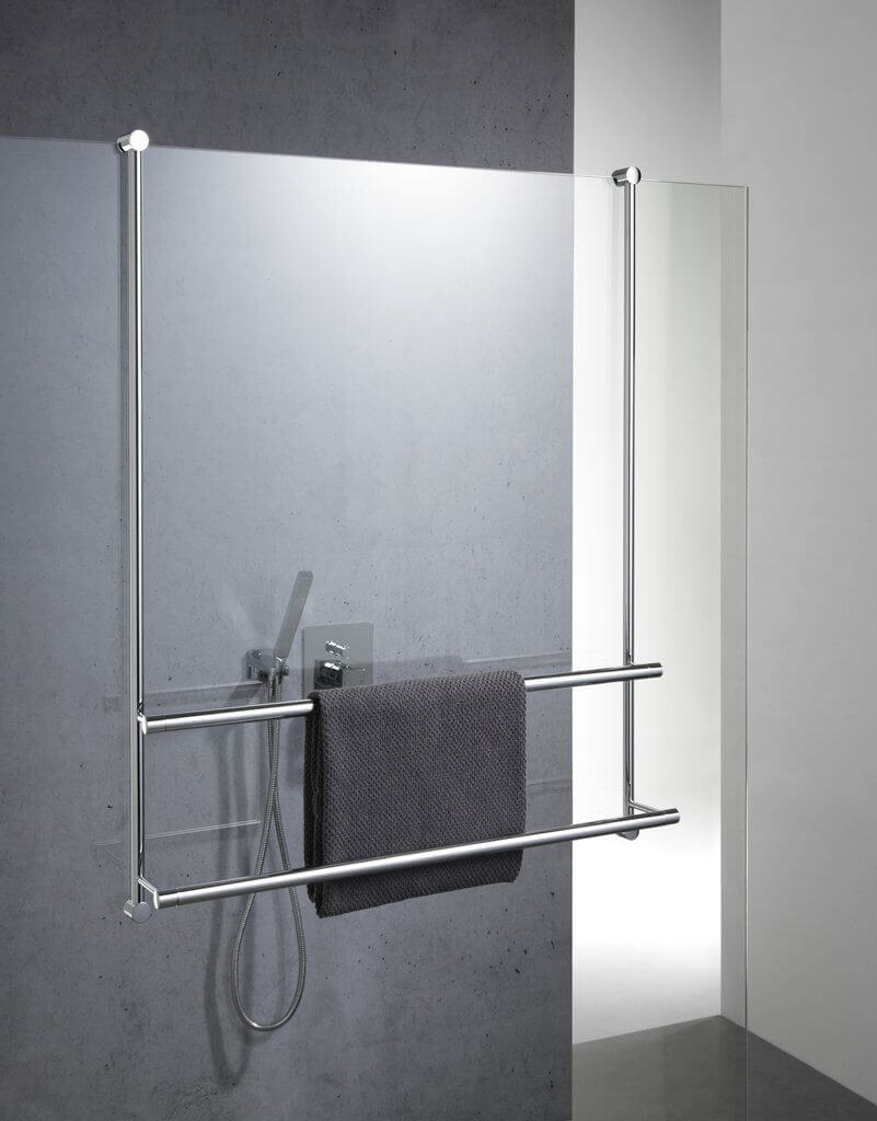 Handtuchhalter "Server 30858" von Giese: Transparente Eleganz für Ihre Dusche – dieser Handtuchhalter für die Glas-Duschwand ist ein stilvolles und praktisches Accessoire.