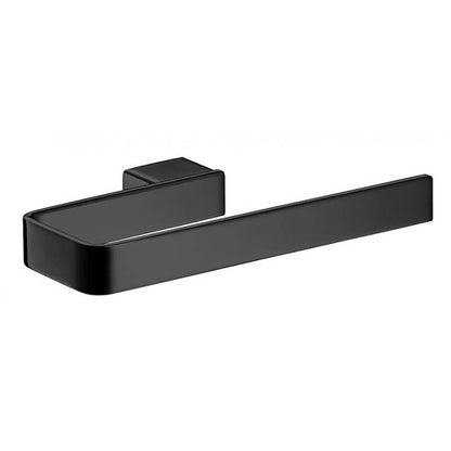Schwarzer, moderner Handtuchring für das Gästebad, Modell Emco Loft.