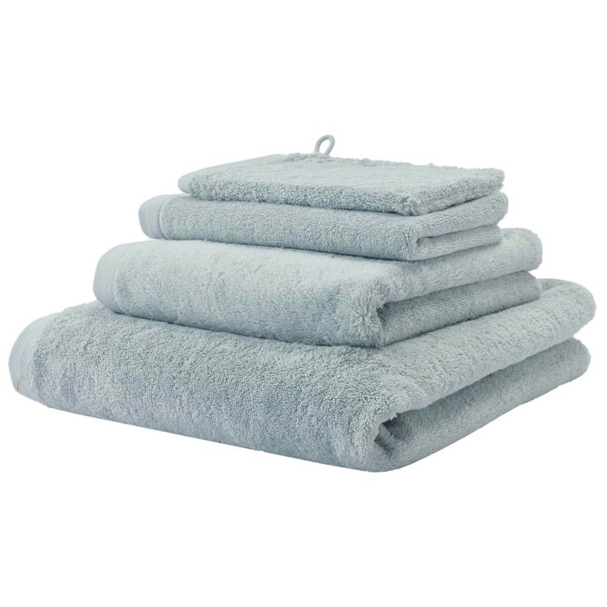 Handtuch-Set London in Ice Blau Türkis von Aquanova – weiche Gäste- und Duschtücher aus Baumwolle für ein modernes Badezimmer.