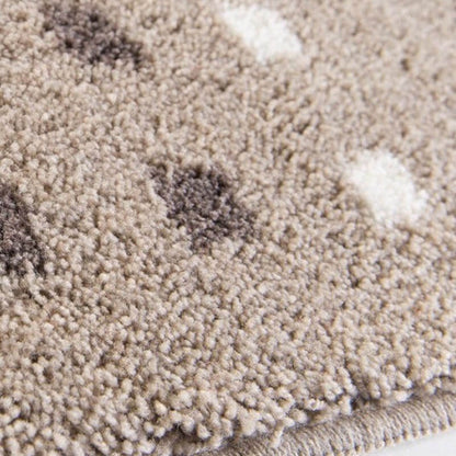 Hochflorige Badematte in Sand Beige – pflegeleichter, rutschfester Badteppich Brica im Detail.
