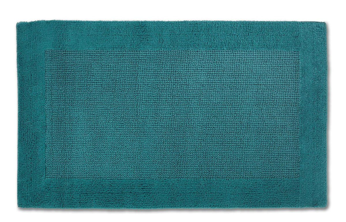 Hochwertiger Baumwoll-Badteppich Select in Pinie Grün von Rhomyhome – weicher Badezimmerteppich in natürlichem Grünton für ein modernes und harmonisches Bad.