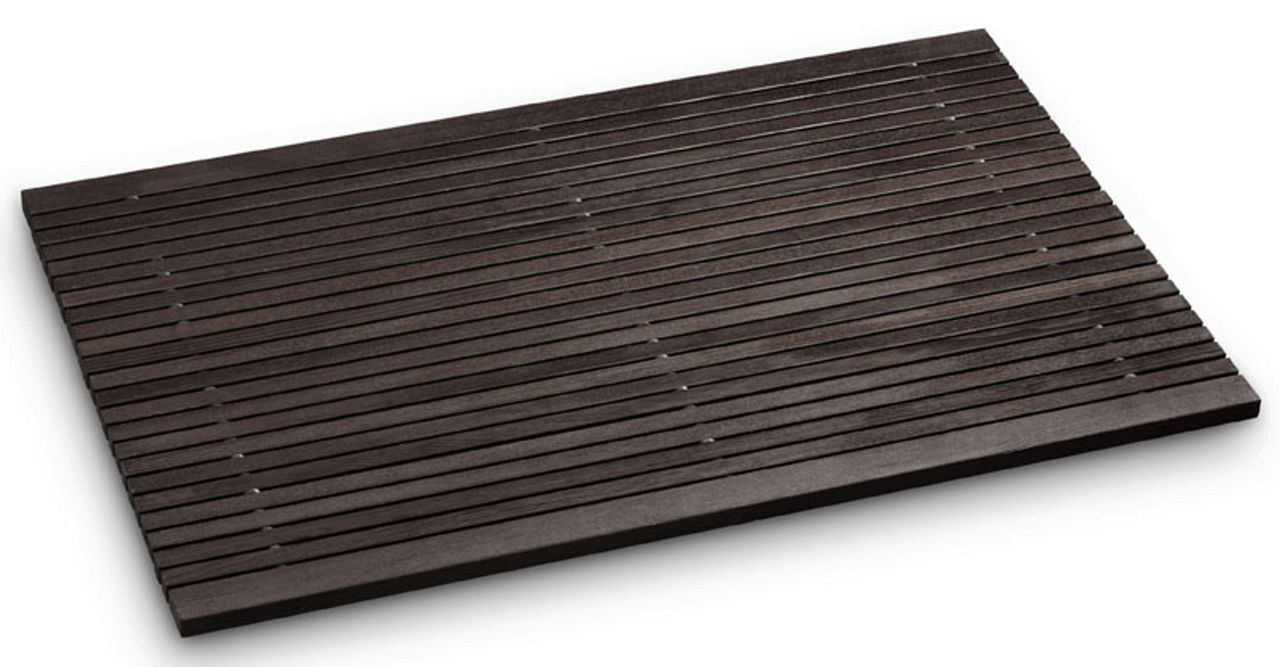Schlichte Holzbadematte, minimalistisches Design.