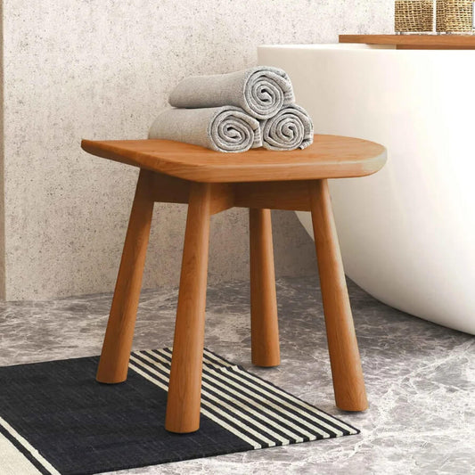 Vielseitiger Hocker, Badhocker oder Schemel aus Teakholz, passend für jedes Badezimmer oder Spa-Ambiente.